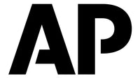 Black 'AP' logo on a white background